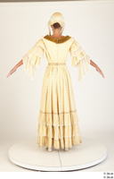  Photos Woman in Historical Dress 10 19th century Historical clothing a poses whole body yellow dress 0005.jpg